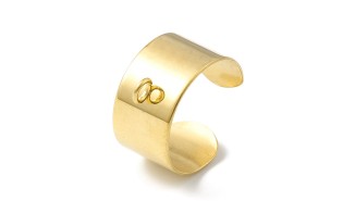 copy of Support bague en acier inoxydable plaqué or 14k pour cabochon 4mm