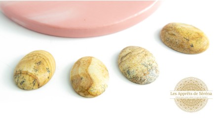 Cabochon 25x18mm en jaspe paysage