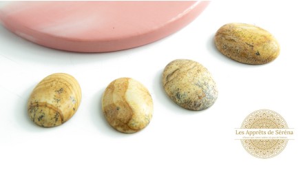 Cabochon 25x18mm en jaspe paysage