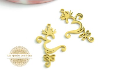 Pendentif Om en acier