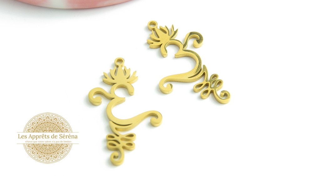 Pendentif Om en acier
