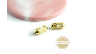 perle tube blanche