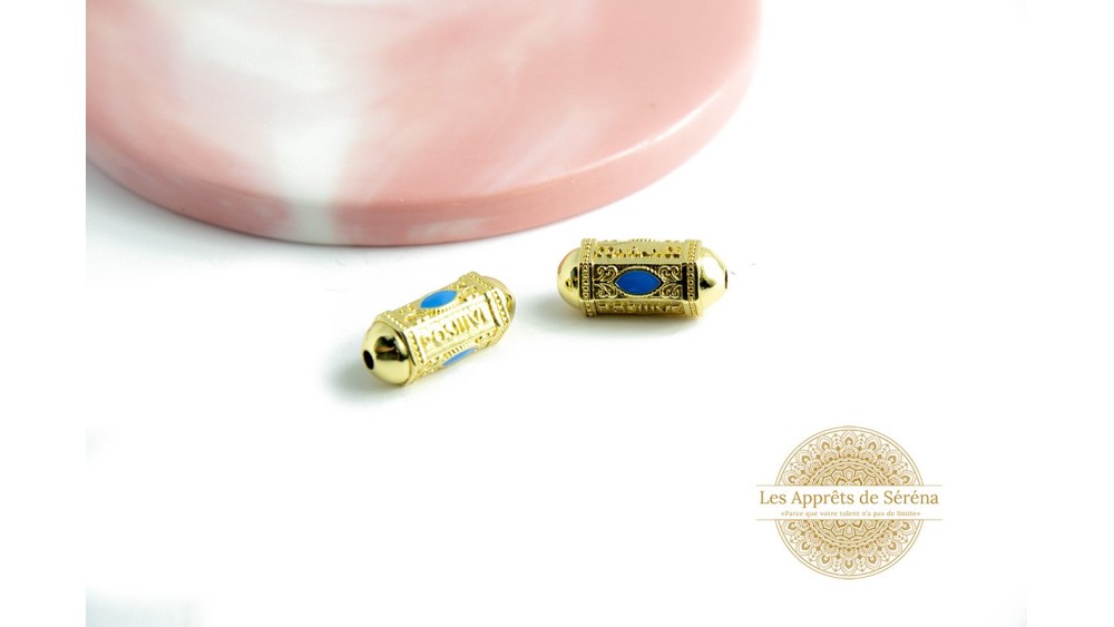 perle tube bleue