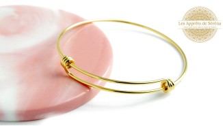 Bracelet jonc ajustable en acier