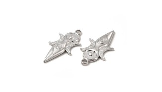 Pendentif Déesse mère triple lune en acier