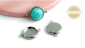 Connecteur support cabochon 12mm
