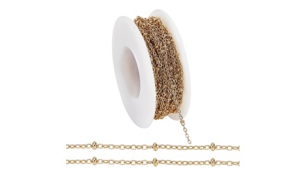 maille satellite 2x1.5mm plaqué or 18k