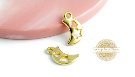 Pendentif croix religieuse en laiton plaqué or 24k
