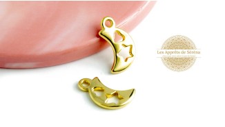 Pendentif lune en laiton