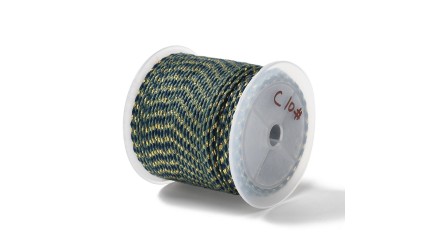 Cordon 1.5mm en coton 4 fils  vert