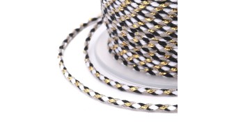 copy of Cordon en coton ciré 1mm noir