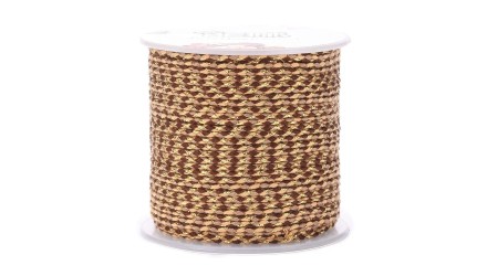 Cordon 1.5mm en coton 4 fils  marron
