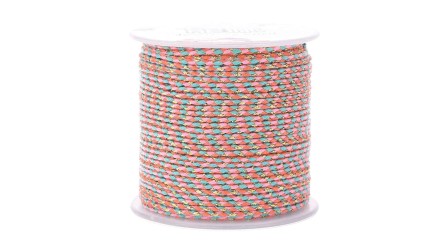 Cordon 1.5mm en coton 4 fils  rose,