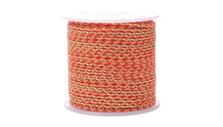 Cordon 1.5mm en coton 4 fils  rouge