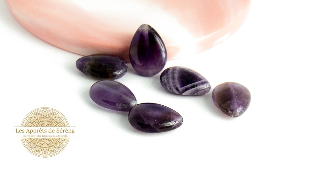 Perle goutte 13x18mm en améthyste