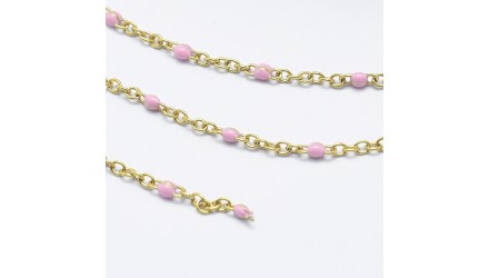 Chaîne acier inoxydable émaillée 2x1.6mm