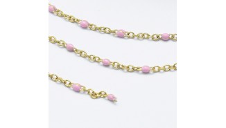 Chaîne acier inoxydable émaillée 2x1.6mm