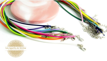 Lot de 10 Supports collier cordon coton