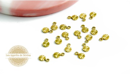 Petit pendentif rond 7mm acier