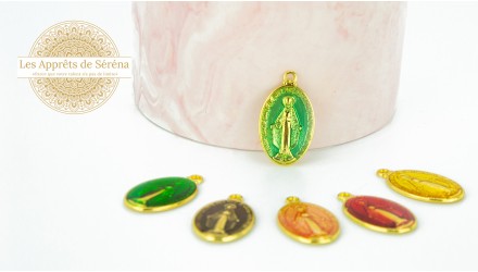 médaille saint vierge verte