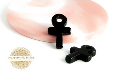 Pendentif Ankh Egyptien en obsidienne