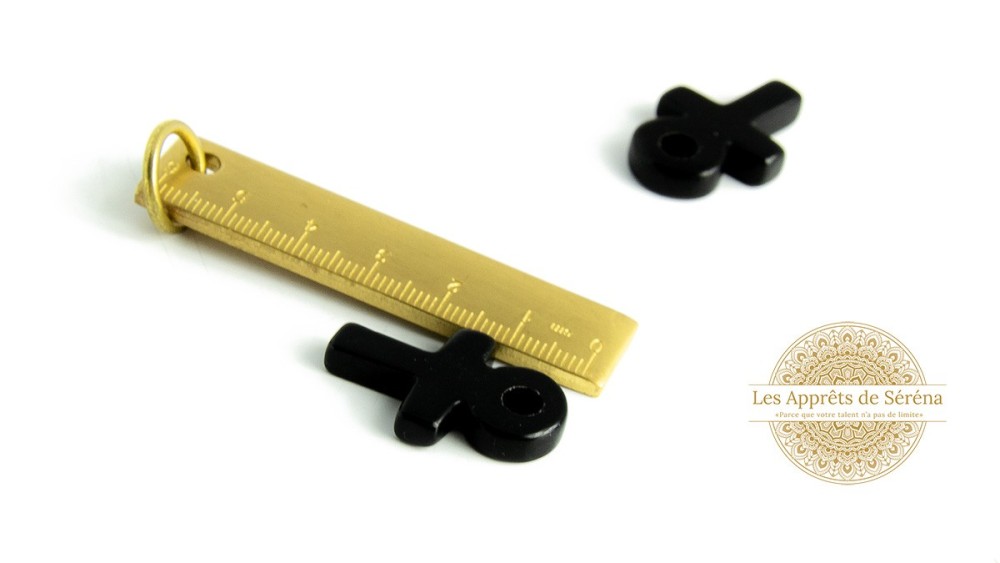 Pendentif Ankh Egyptien en obsidienne