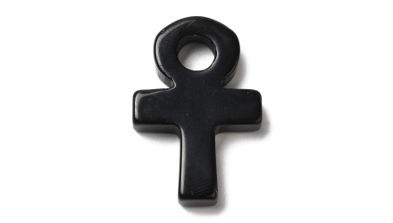 Pendentif Ankh Égyptien en obsidienne