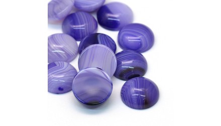 Cabochon 16mm en agate à rayure