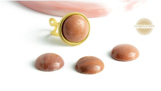 Cabochon 16mm en jaspe terracotta