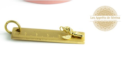 Pendentif petit ange en laiton plaqué or 18K pour création de bijoux