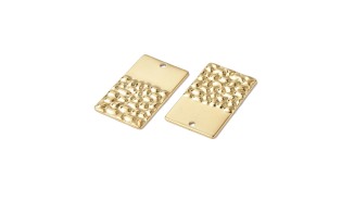 Pendentif rectangle texturé en acier