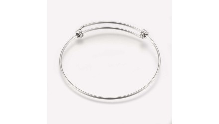 Bracelet jonc coulissant en acier inoxydable