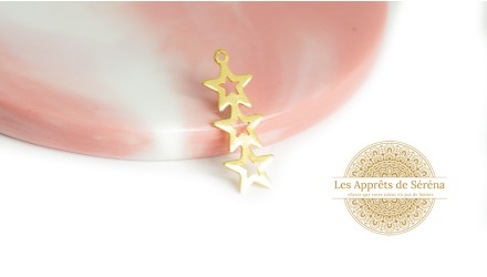 copy of Pendentif rectangle textturé en acier inoxydable plaqué or 18k