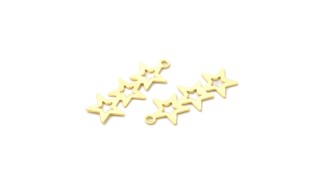 copy of Pendentif rectangle textturé en acier inoxydable plaqué or 18k