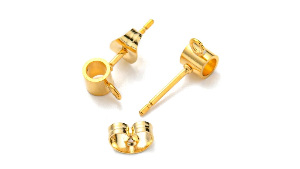 puces d'oreille avec bélière acier