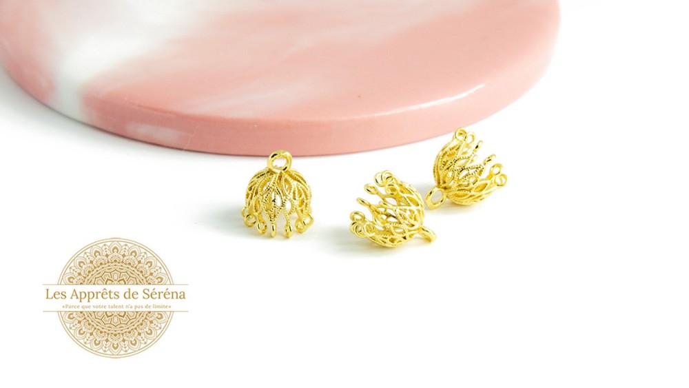 Coupelles perle 12x11mm pour pompons