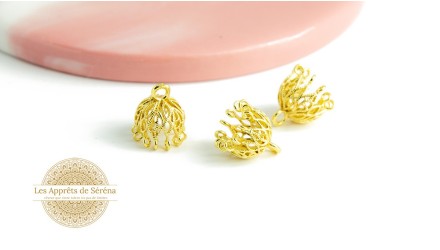 copy of Coupelles pour perles 3mm en laiton doré