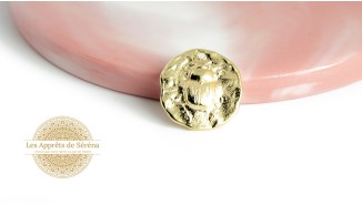 copy of Pendentif rectangle textturé en acier inoxydable plaqué or 18k