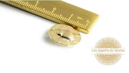 copy of Pendentif rectangle textturé en acier inoxydable plaqué or 18k
