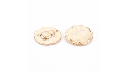 copy of Pendentif rectangle textturé en acier inoxydable plaqué or 18k
