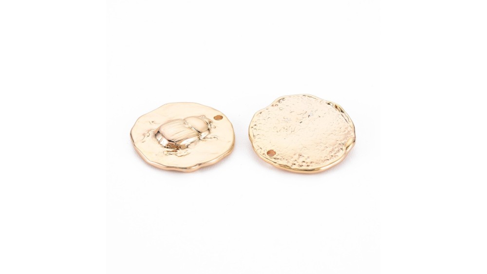 copy of Pendentif rectangle textturé en acier inoxydable plaqué or 18k