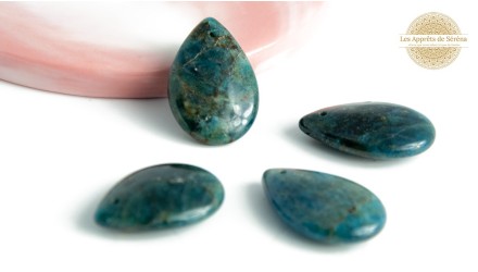 Perle goutte 24x17mm en apatite