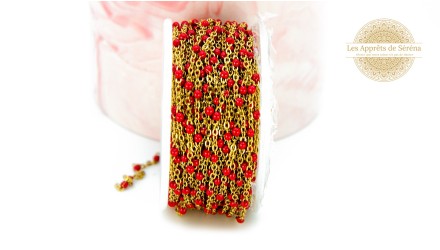 CHAINE ACIER ROUGE