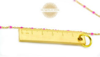 copy of Chaîne acier 304 dorée émaillée rouge 1.5mm