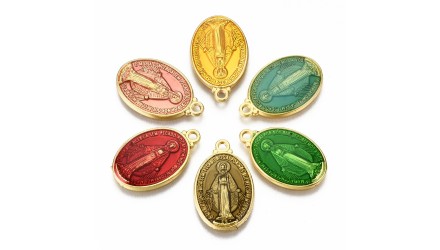 Médaille religieuse PM émaillée