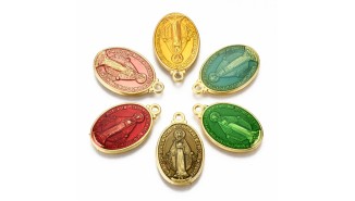 Médaille religieuse PM émaillée