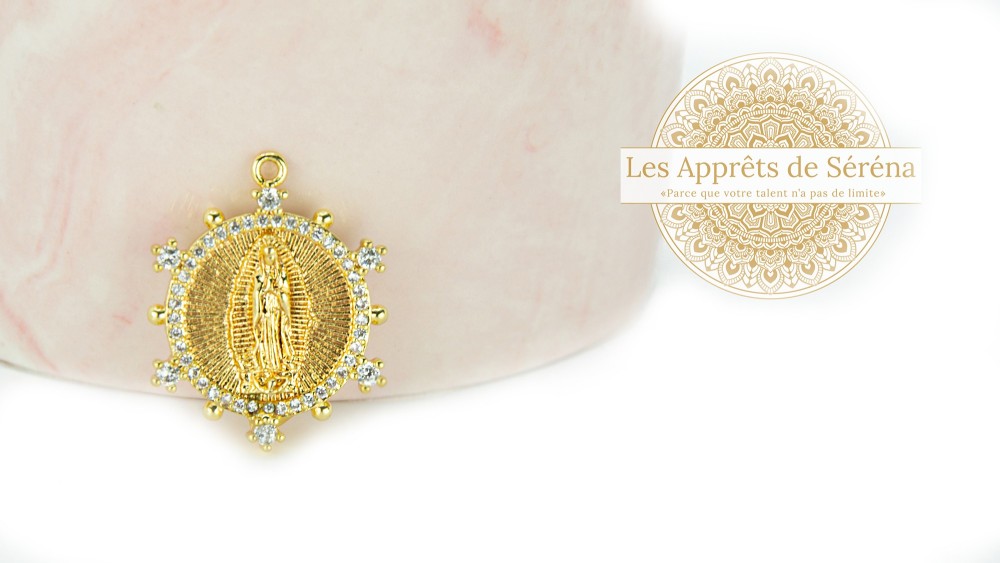 Médaille laiton Saint vierge /Madone