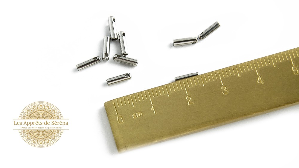 copy of Embouts pour cordon 1mm acier 304 platine