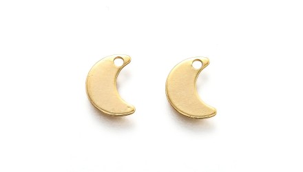Pendentif quartier de lune en acier