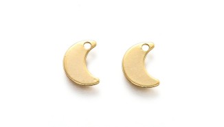 Pendentif quartier de lune en acier
